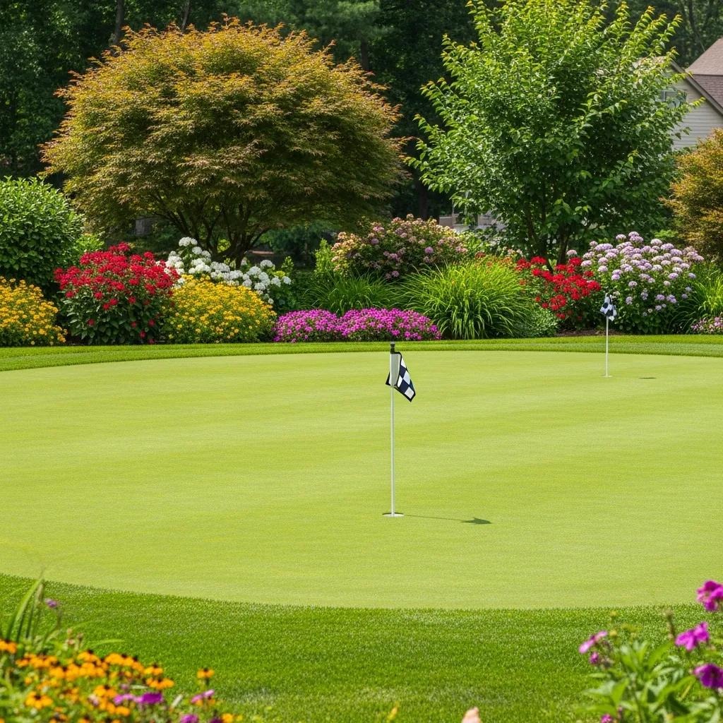Backyard putting green, Texas