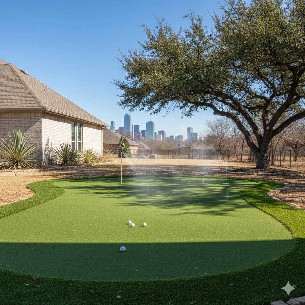 Putting green installation, Dallas