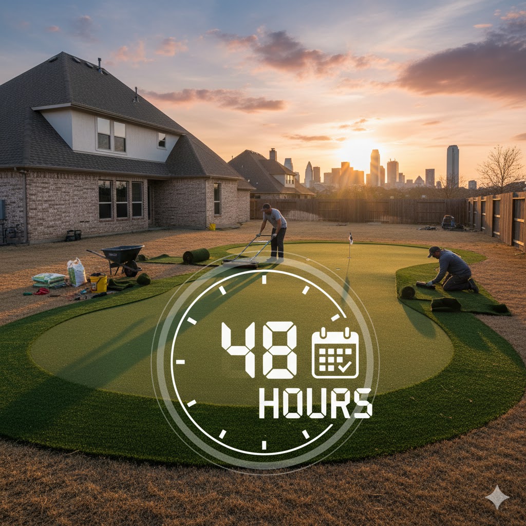 Putting green installation Dallas