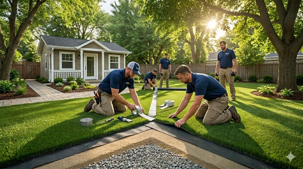 Professional artificial grass installation in Texas