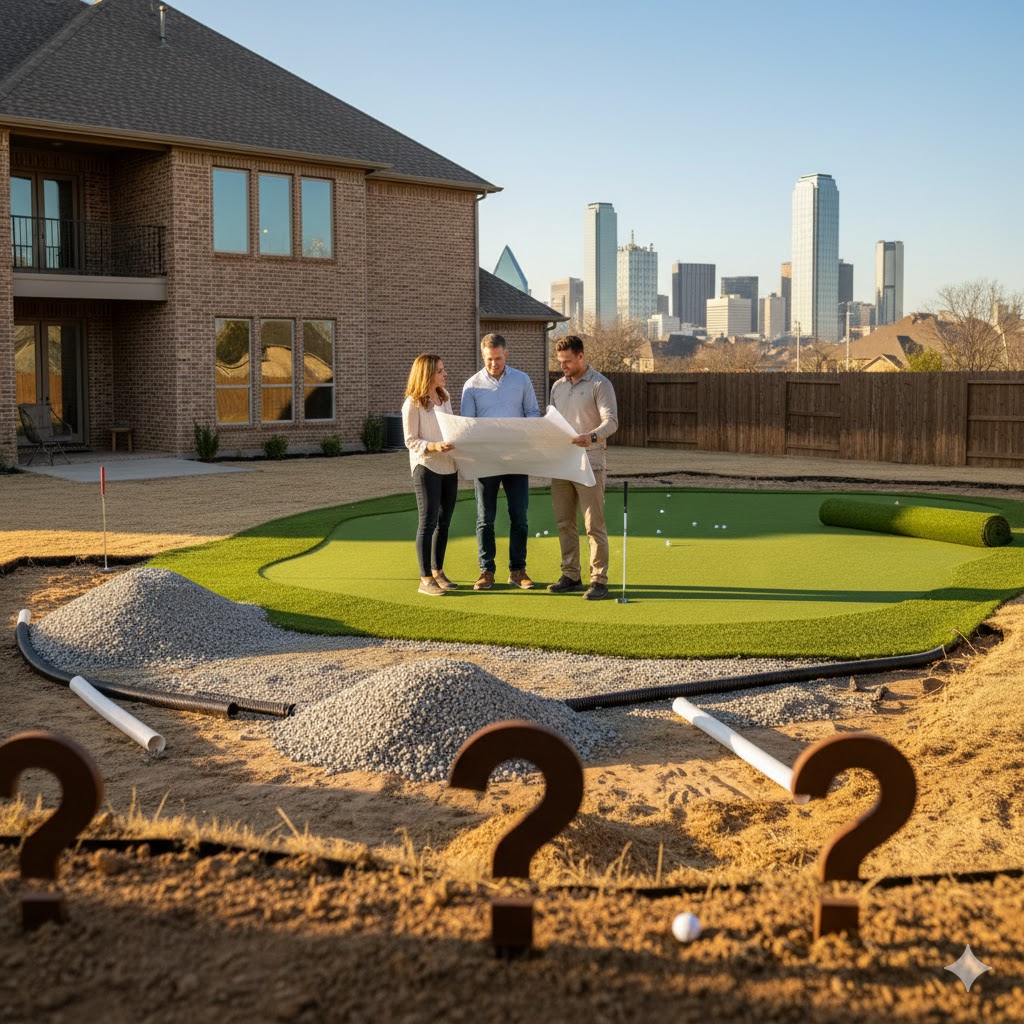 Putting green installation Dallas