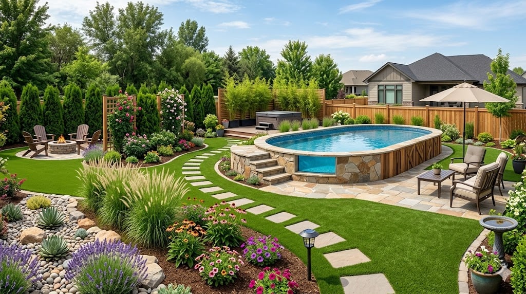12 Above-Ground Pool Landscaping Ideas with Artificial Turf for Stylish, Low-Maintenance Outdoor Spaces