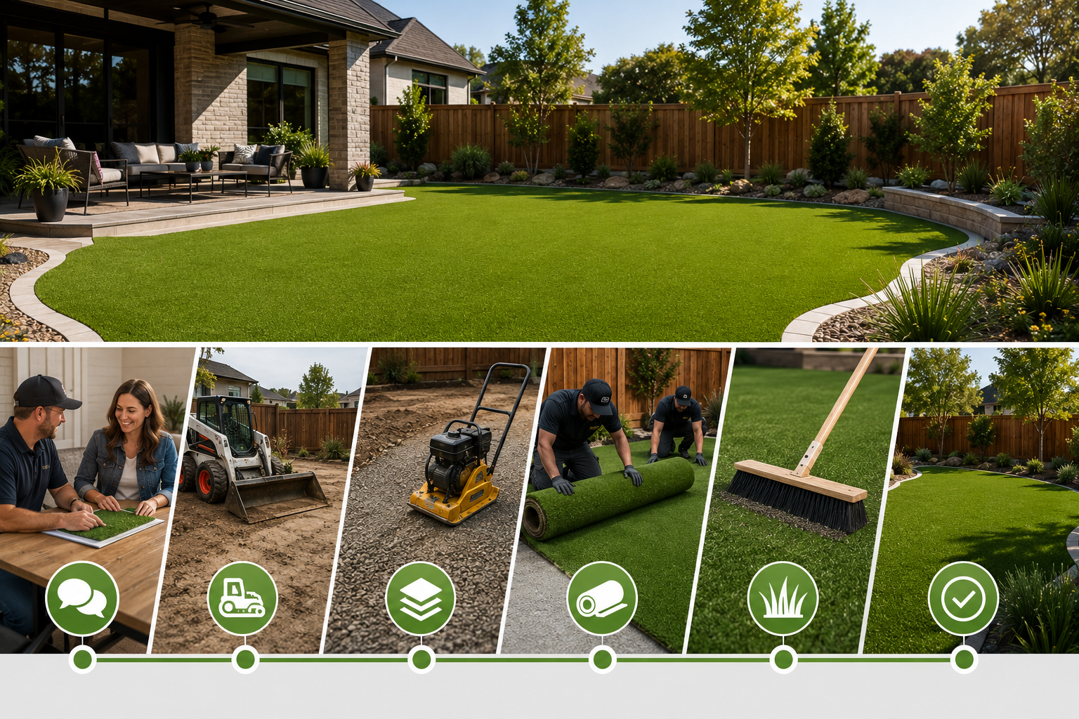 Artificial grass installation Dallas–Fort Worth.